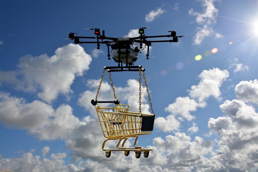 drony, nákupní košík, dron, news, blockchain