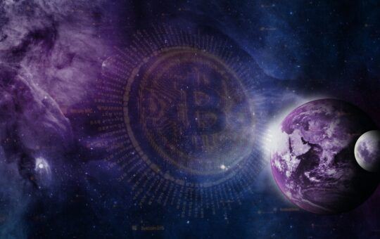 Bitcoin, vesmír, sci-fi, planeta, zprávy