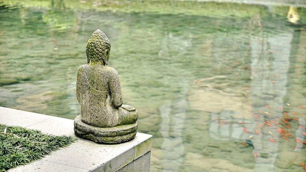 uklidnění, klid, Buddha, Čína, voda, pokojný