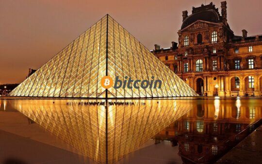 bitcoin, btc, architektura, světlý, město, architekture