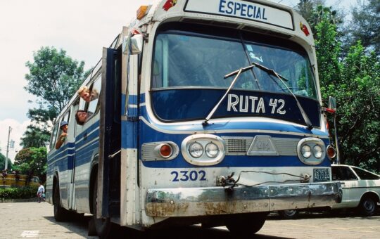 autobus, Salvador, retro, vintage