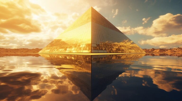 architektura, ai, ui, geometrický, eth, pyramida, nebesa