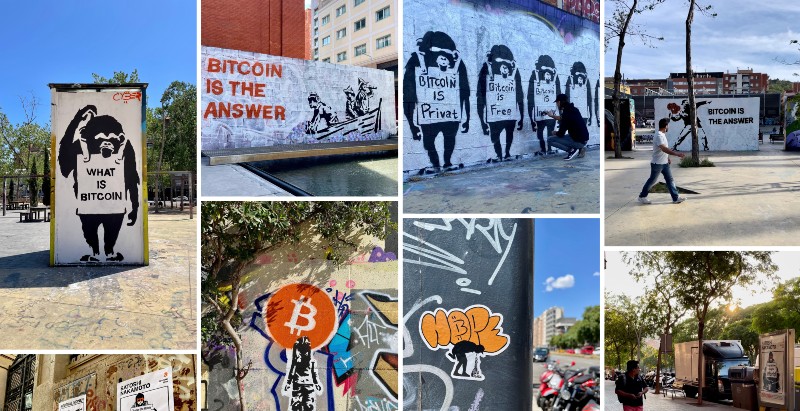 Bitcoin se objevuje na zdech skateparků, ulicích a nádražích po celé Evropě! Graffiti a street art umělci Street Cy₿er