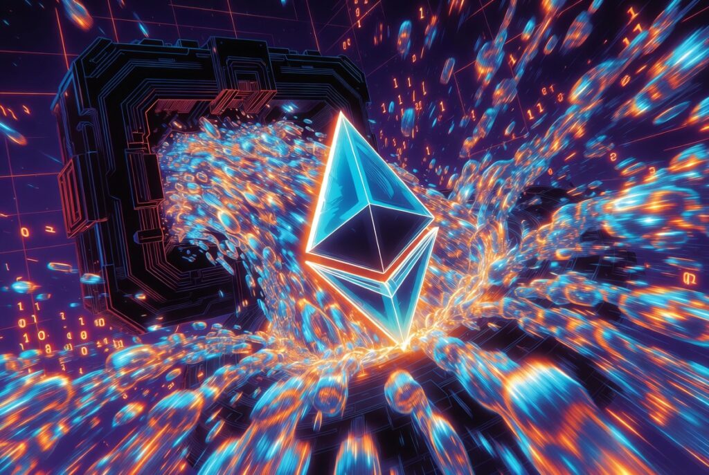 Nabídka etheru na burzách