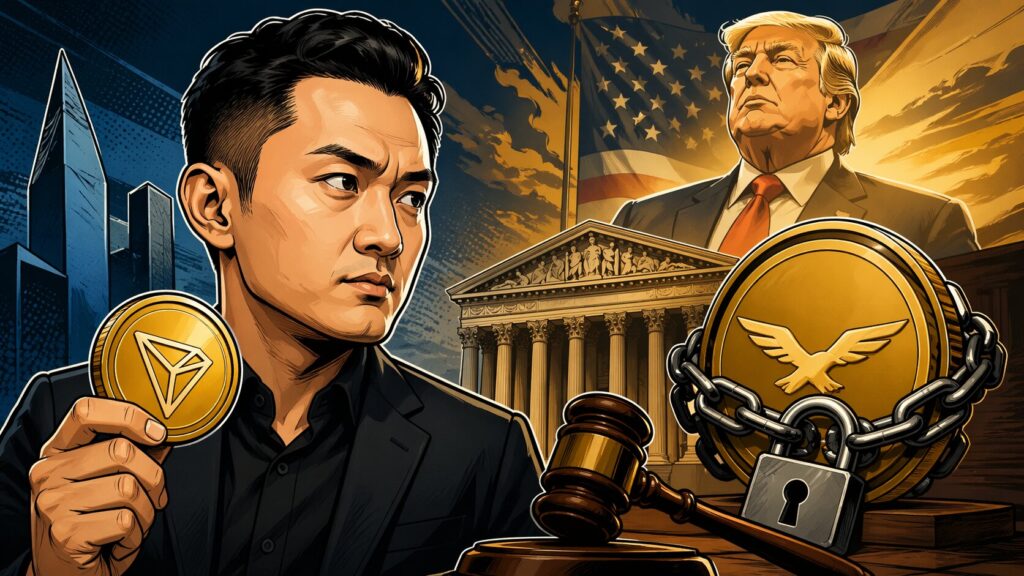 Justin Sun donald trump WLFI dalle