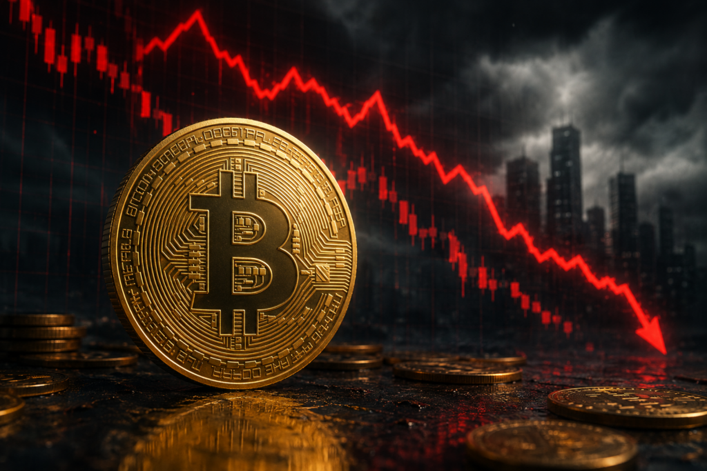 Bitcoin pod tlakem: Korekce poslala 580 tisíc BTC do ztráty