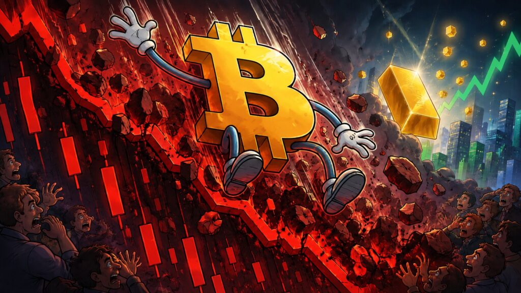 bitcoin pokles pád dalle