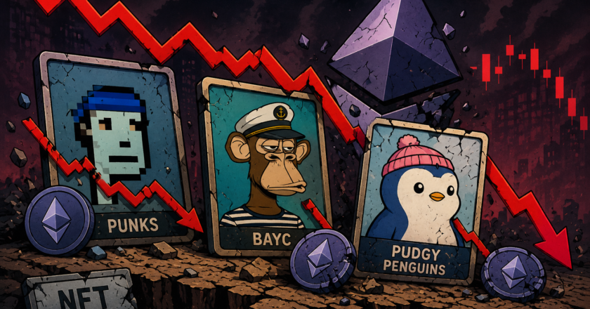 NFT trh se vrací k historickým minimům. Pád Etherea ničí dolarové zisky největších kolekcí