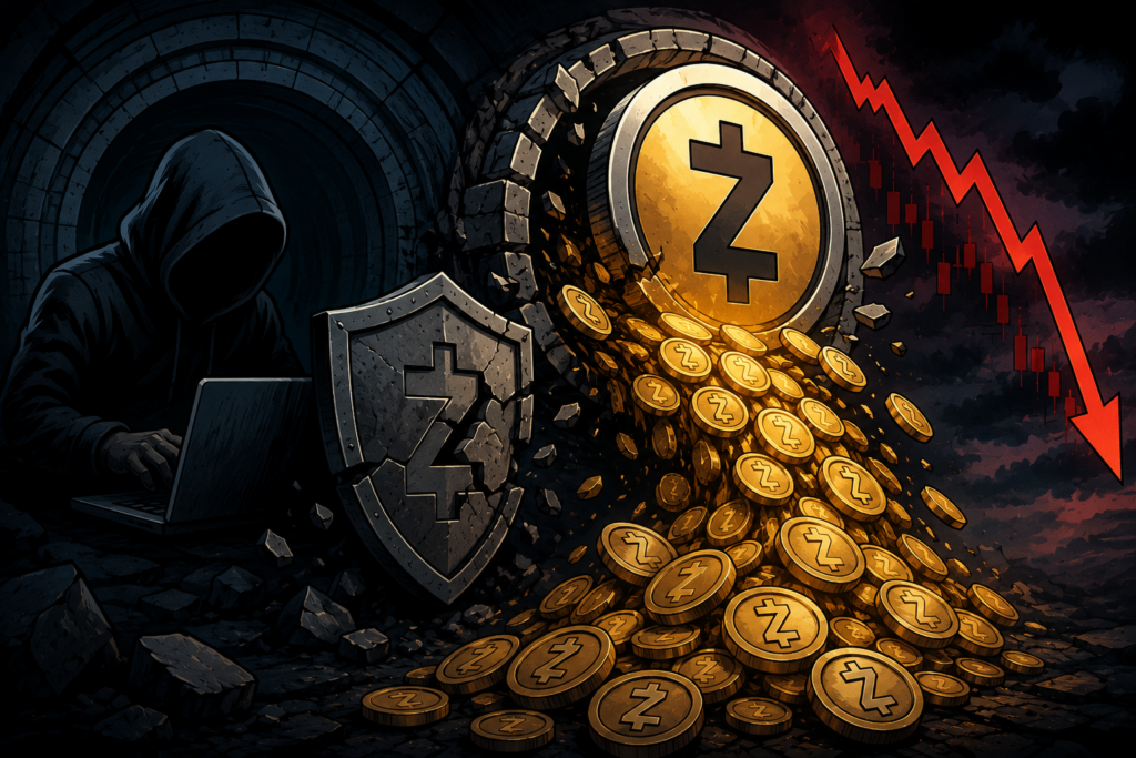 Zcash padá
