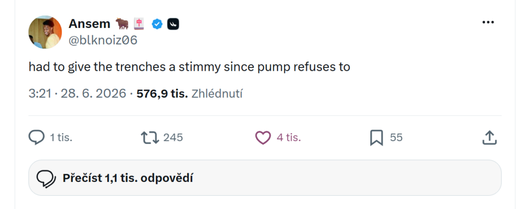 Musel jsem poslat trochu peněz drobným traderům, když to Pump.fun odmítá udělat. 