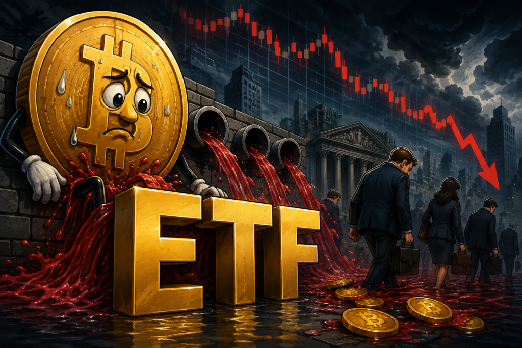 Bitcoin ETF zažívají rekordní odlivy. Investoři stáhli už 4,4 miliardy dolarů