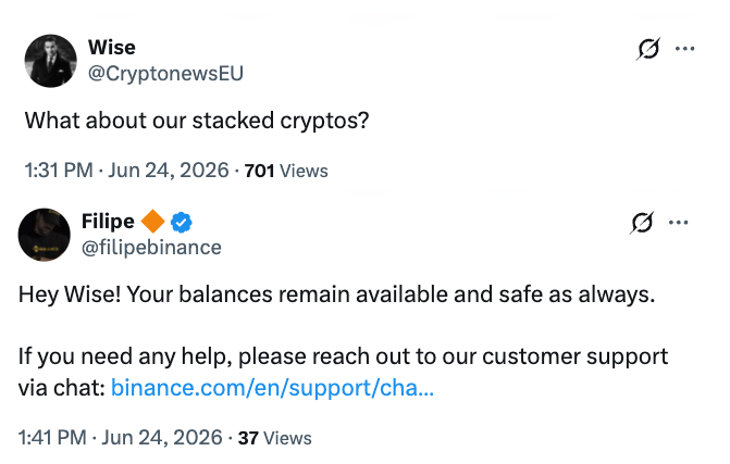 Zdroj: X/Filipebinance