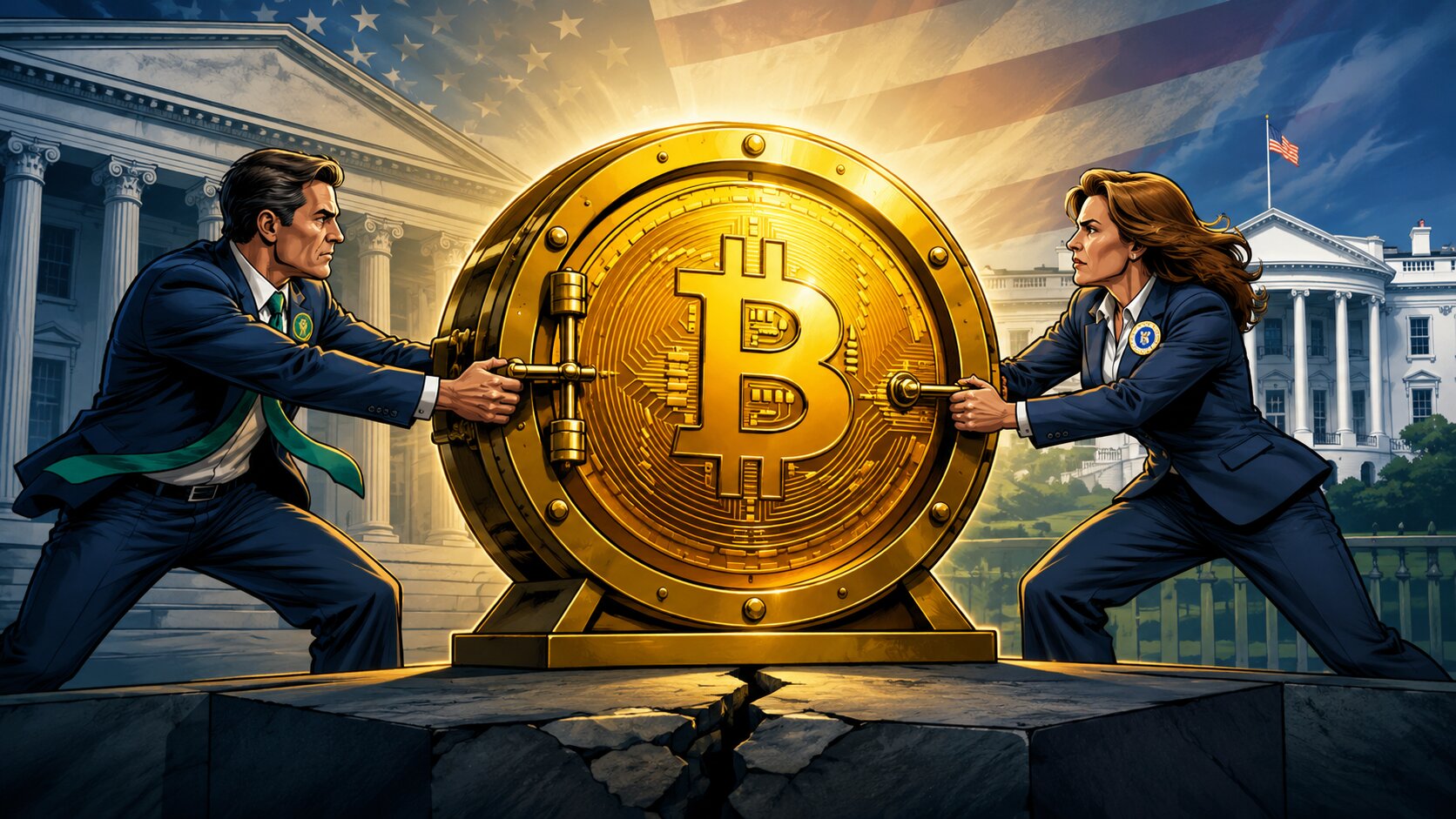 Americká bitcoinová rezerva se zadrhla. Kvůli sporu mezi ministerstvy