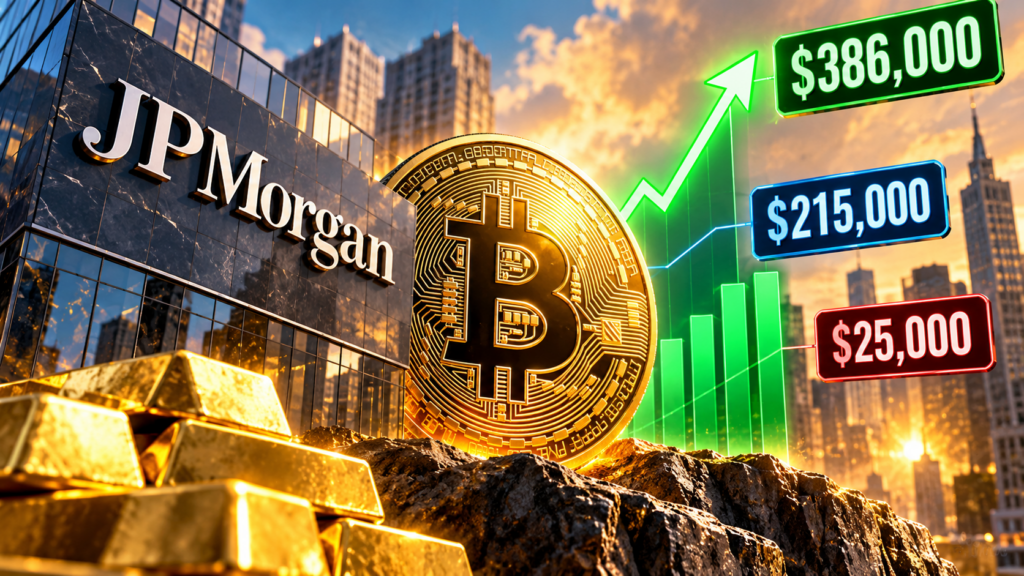 Bitcoin, zlato, nebo akcie? JPMorgan překvapil desetiletou prognózou výnosů